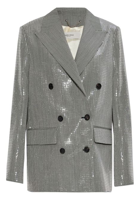 Blazer con paillettes in argento Golden Goose - donna